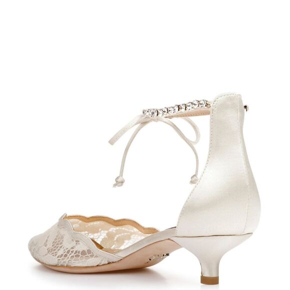 Badgley Mischka Women's Betsy Lace Kitten Heel Pumps - Picture 4 of 16